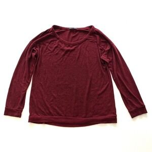 Harlowe & Graham Sweater Women's XL Petite Red Pullover Knit Long Sleeve Preppy